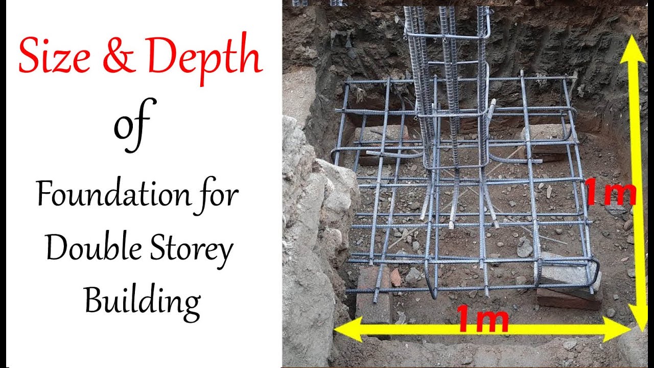 Size and Depth of Footing/Fondation for Double Storey Building YouTube