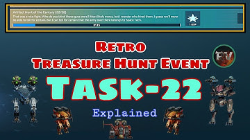 Retro Treasure Hunt Event Task-22  | Artifact Hunt of the Century (22/28) | #warrobots