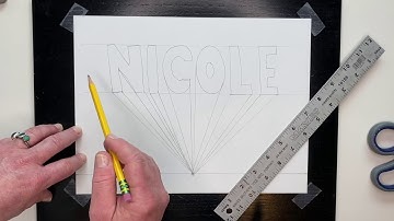 Drawing Your Name in 1 point perspective