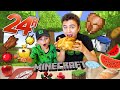 ON MANGE COMME DANS MINECRAFT PENDANT 24H !!