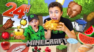 ON MANGE COMME DANS MINECRAFT PENDANT 24H !!