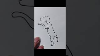 #Onelinedrawing One line drawing a dog