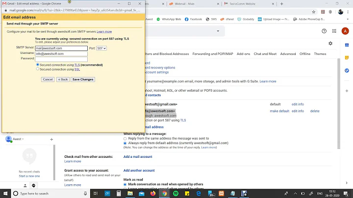 Solved - TLS negotiation failed the certificate doesn't match the host Gmail.