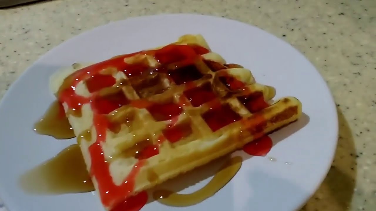 Refreshing juice drink with waffle so yummy YouTube
