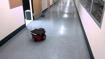 Roslyn (Pioneer 3DX) navigating autonomously