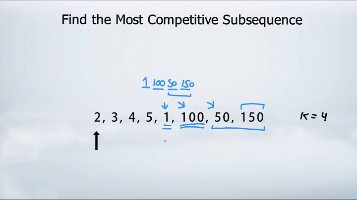 Find the Most Competitive Subsequence | Leetcode 1673