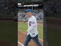 Bears head coach Matt Eberflus throws a ceremonial first pitch at Wrigley Field | #shorts