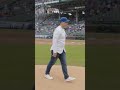 Bears head coach Matt Eberflus throws a ceremonial first pitch at Wrigley Field | #shorts