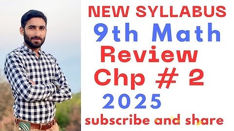 Class 9th Math New Book Review Exercise 2 | 9th Math Review Exercise 2 | Math Nine Review Ex 2