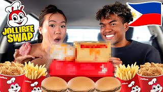 We Try Each Other's JOLLIBEE Orders! (JOLLIBEE MUKBANG)