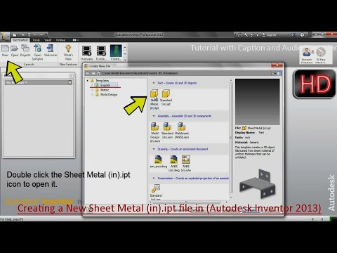 🤔 How to open and start a sheet metal.ipt part file in Autodesk Inventor 😃👇