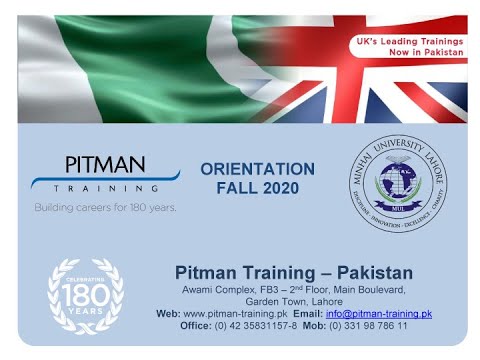 Pitman English Orientation at Minhaj University Lahore - Fall 2020