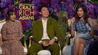 CRAZY RICH ASIANS Cast Interviews - Constance Wu, Henry Golding, Gemma Chan