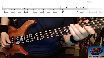 Don't Bring Me Down by Electric Light Orchestra - Bass Cover with Tabs Play-Along