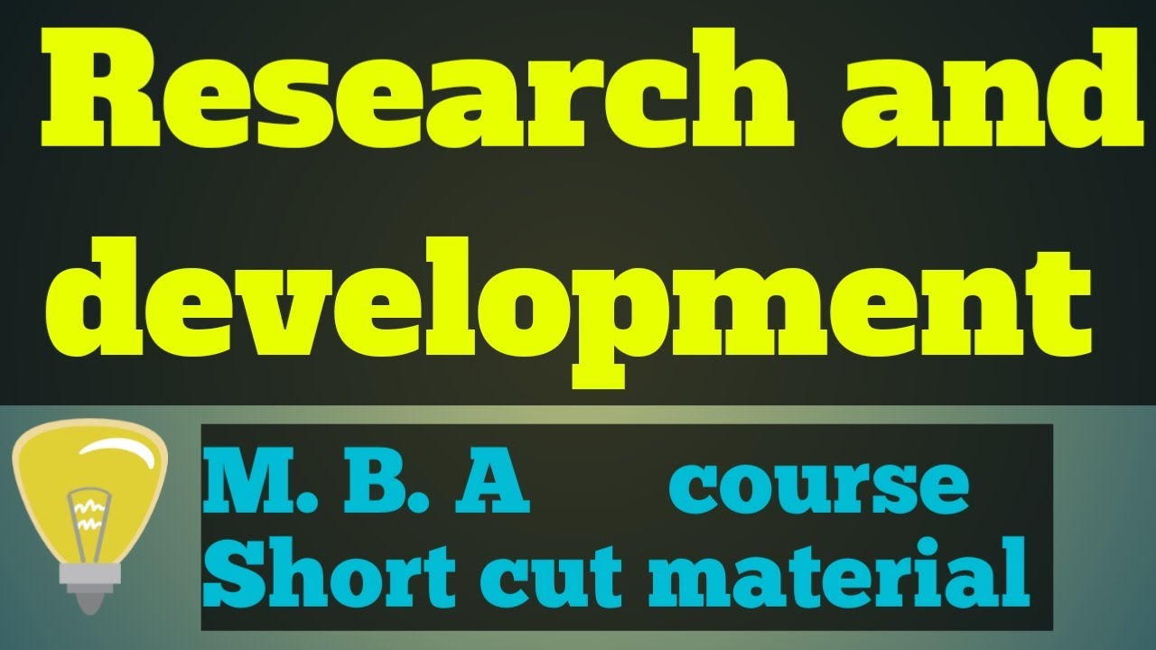 research-development-innovation-mgmt-short-cut-study-material-ll