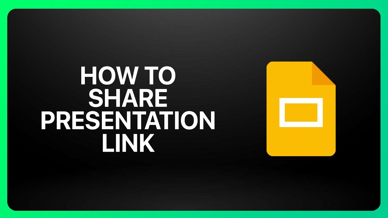 Presentation Link How To Share Presentation Link In Google Slides ! Tutorial - YouTube