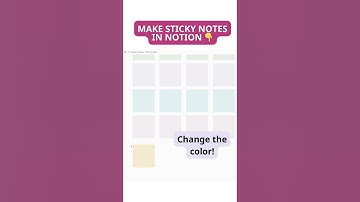 How to make sticky notes in Notion #notiontips #notion