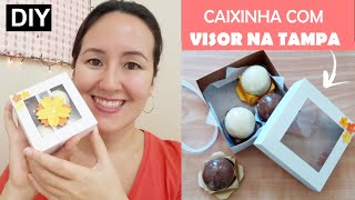 DIY | como fazer CAIXINHA para bombons com VISOR NA TAMPA