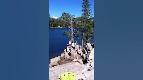 Bettie rope swing, lake Kirkwood.