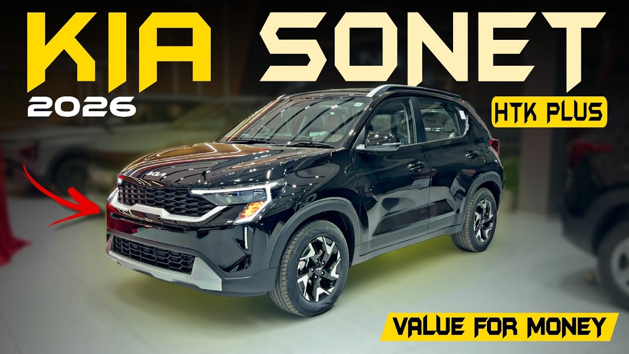 New Kia Sonet Htk Plus 2026 Model Black Colour🔥 | Most VFM Features Price | Sonet Detail Review |