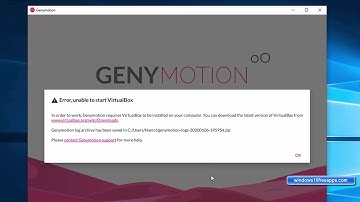Error Unable To Start Virtualbox Genymotion Error FIX (WORKING 100%)