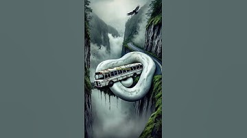 AI Adventure Unleashed | Python vs. Bus | Wild Amazon Escape! 🌿🐍🚍 #shorts #nature #wildlife