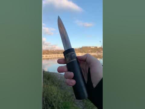 Красивый Якутский нож / нож в ножнах из дерева - YouTube