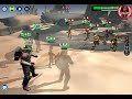 SWGOH, Grand Arena: Bad Batch (Omega + Crosshair Omicron) vs Geonosian 