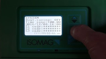 Electromagnetic flowmeter FLOWIZ MV - ISOMAG: How to set the display with date and on a converter?