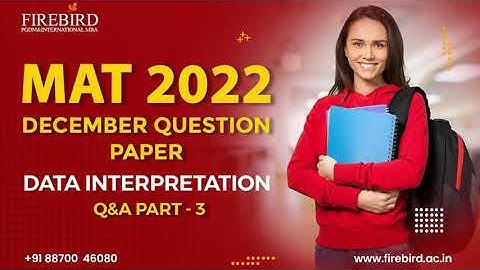 MBA MAT Feb 2023 | December Q&A | Data Interpretation Important Question Part 3 | Shortcuts #mat2023