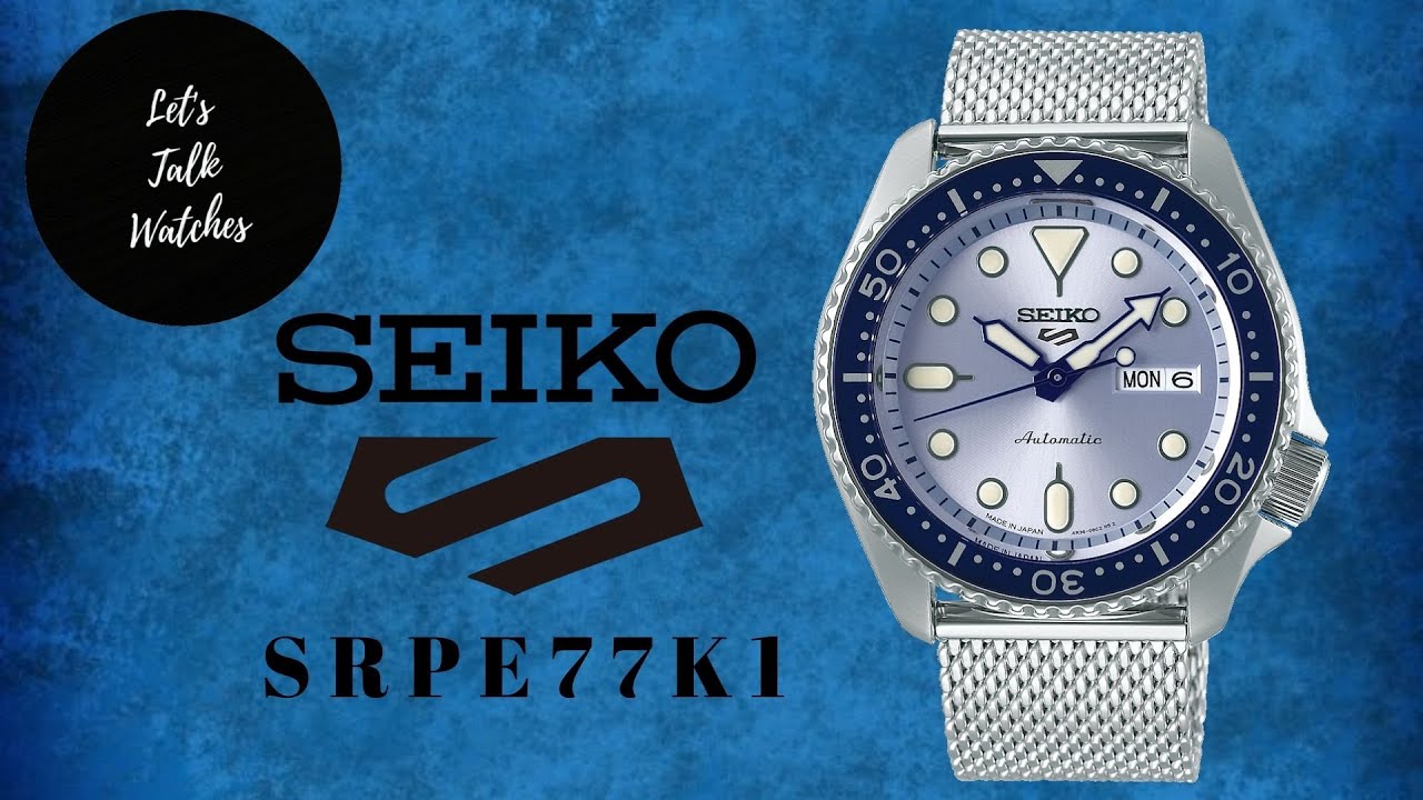 Unboxing Seiko 5 Sports Blue Automatic Watch SRPE77K1 - YouTube