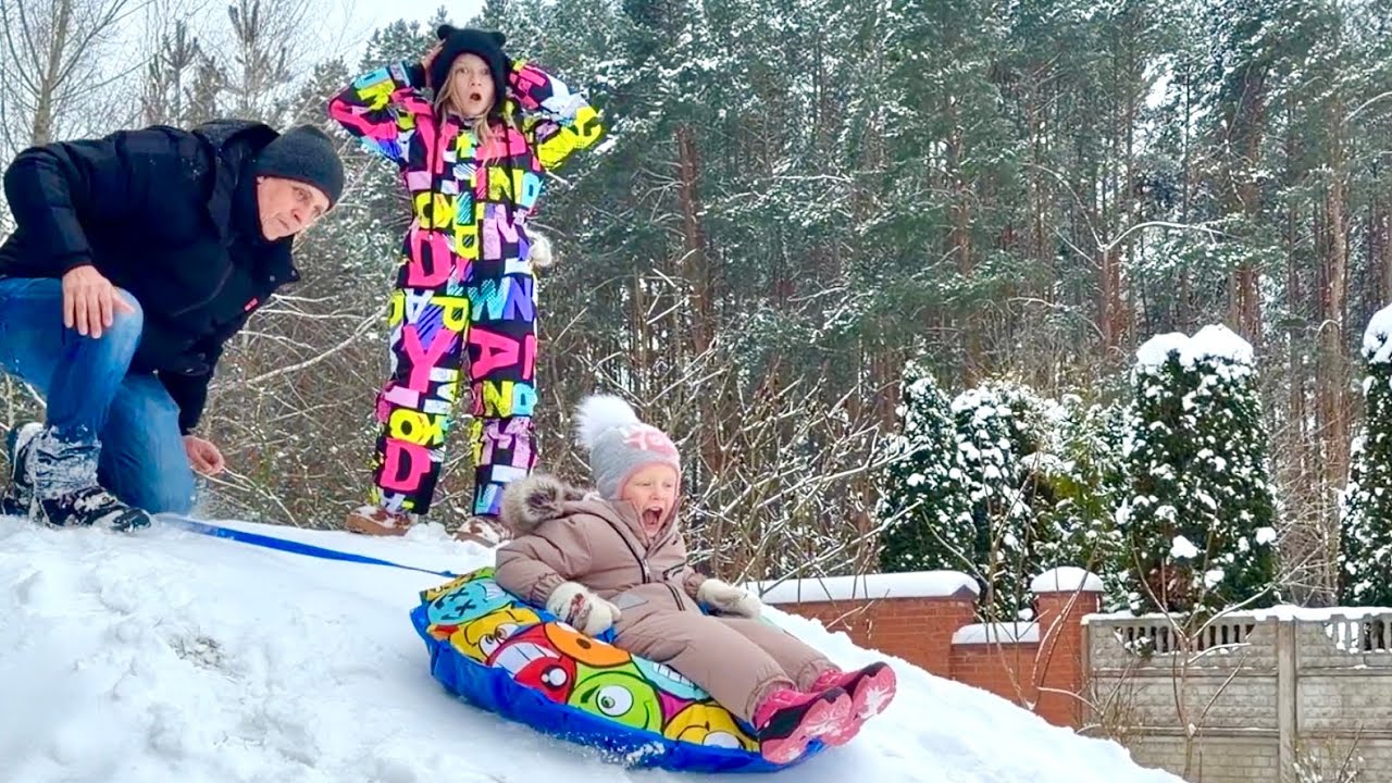 КАТАЕМСЯ. САША ПРОБИЛ КОЛЕСО В МОТОЦИКЛЕ НА СНЕГУ. НИКА ЛАЙФ