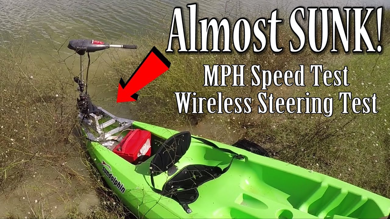 Almost Sunk My Kayak! Speed test 55 Thrust Trolling Motor and