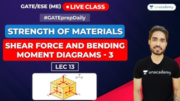 Shear Force & Bending Moment Diagrams-3| Lec 13 |Strength of Materials | GATE Mechanical Engineering