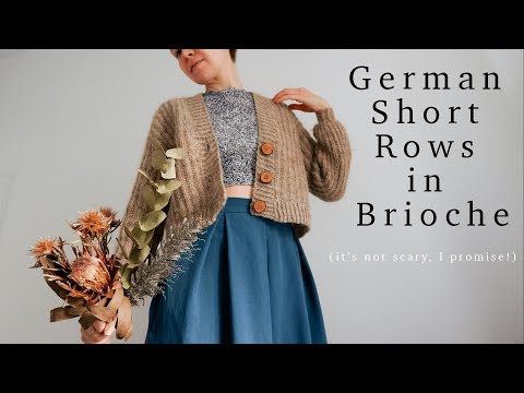 German Short Rows in Brioche | knitting tutorial | Fluff Nugget Cardigan