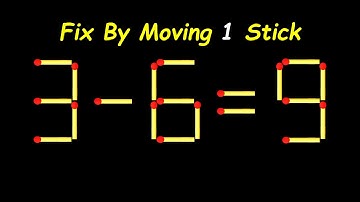 Can You Solve This Matchstick Puzzle? | Move 1 Stick to Fix the Equation!