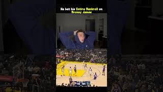 Bro bet his Entire Bankroll😂 #nba #viralitypoly #lakers #bronnyjames