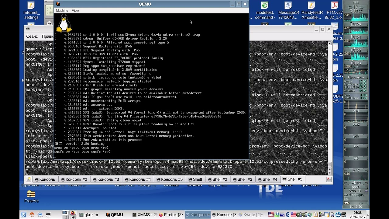 Yaboot booting kernel 6.12.56