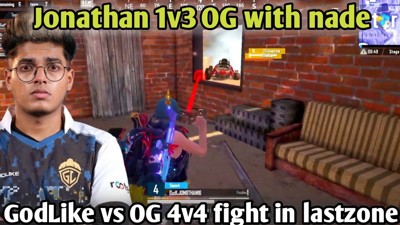 🇮🇳GodLike vs OG 4v4 Fight in Lastzone 😱| Jonathan 1v3 OG with nade 🔥 ...
