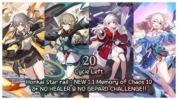 [HSR] : 1.1 Memory of Chaos 10 3-star NO HEALER CHALLENGE!? Qingque & Clara DPS Clear!!!