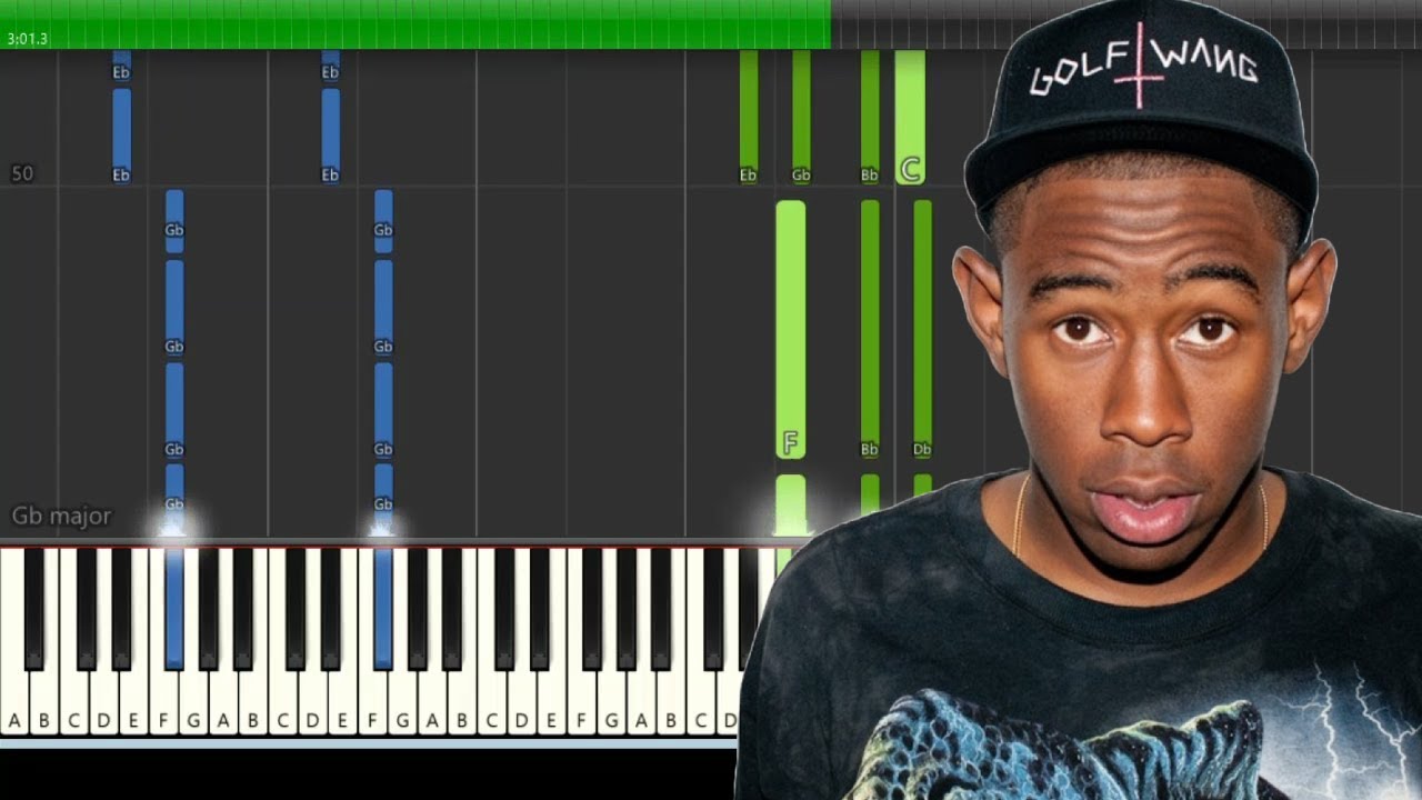 Tyler The Creator - See you again [Synthesia] (Piano tutorial)