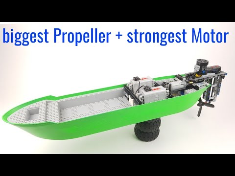 forbruger Descent Imidlertid Lego Technic RC Boat #7 - biggest Propeller + strongest Motor - YouTube