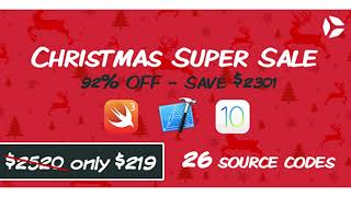 Christmas Super Sale - 26 source codes, iOS10 Swift 3 and Xcode 8 ready | Codecanyon Scripts and