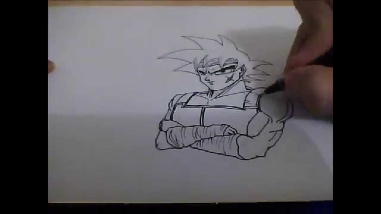 Dibujando a: Bardock (PADRE DE GOKU)