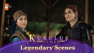 Kurulus Osman Urdu | Legendary Scenes - 265 | Alcicek aur Aktemur ke rishte ki baat