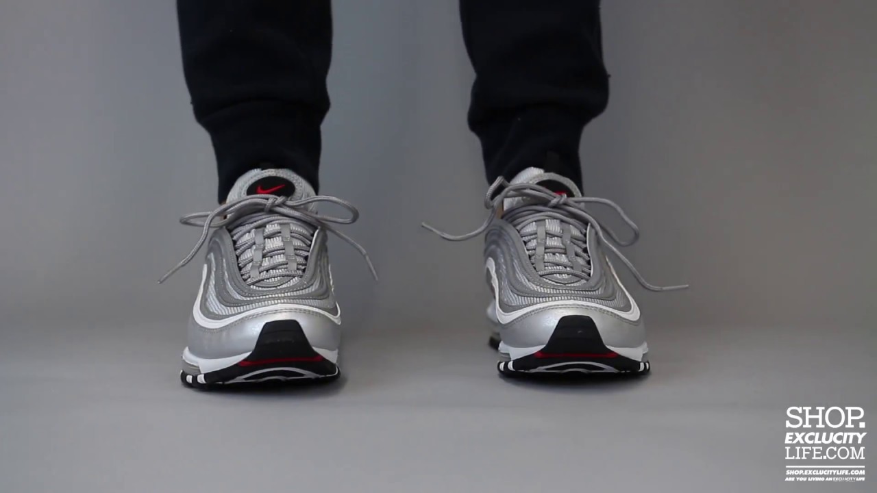 air max 95 silver bullet on feet