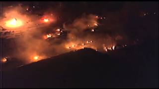 Raw: Fire breaks out in storm-damaged NJ town