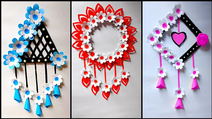 3 Beautiful flower wall hanging / Paper craft for home decoration / DIY Wall Hanging #walldecor #diy