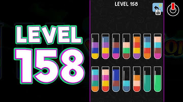 Water Color Sort Level 158 Walkthrough Solution iOS/Android