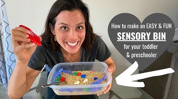 Make an easy sensory bin for your toddler + preschooler